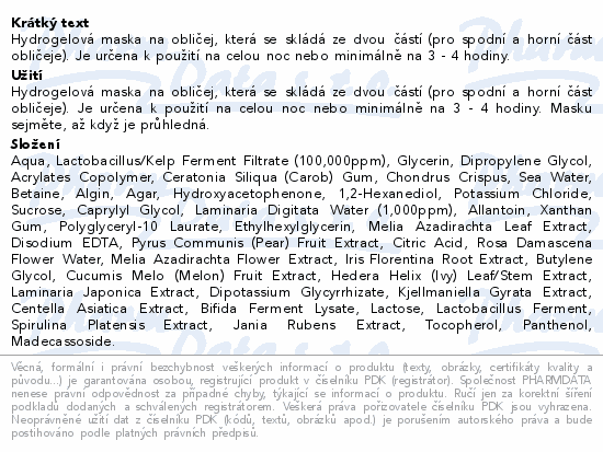 Biodance hydratační a zklidňující pleť.maska 34g
