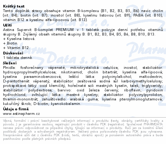 Astina Supervit B-komplet Premium tbl.30