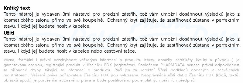 Braun zastřihovač obočí mini