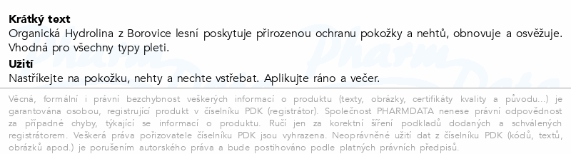 INA Hydrolina Organic Pine BIO 150ml