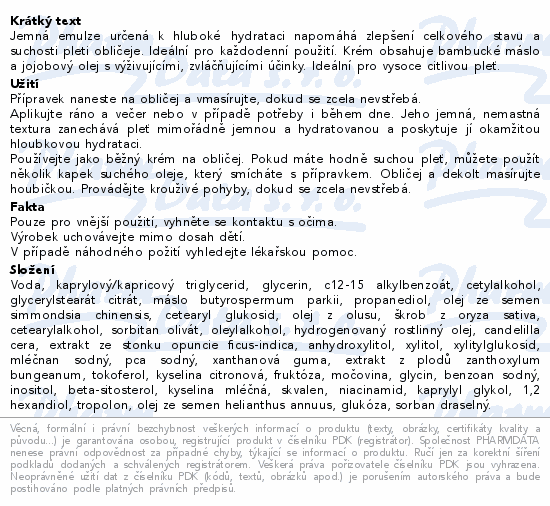 Oncos Hydratační krém na obličej 75ml