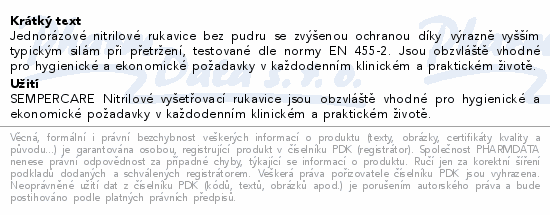 Rukavice vyš.Sempermed Nitril nepudr.M/100ks