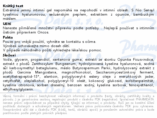 Oncos Intimní gel 30ml