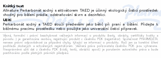 Allnature Perkarbonát sodný+TAED 5kg
