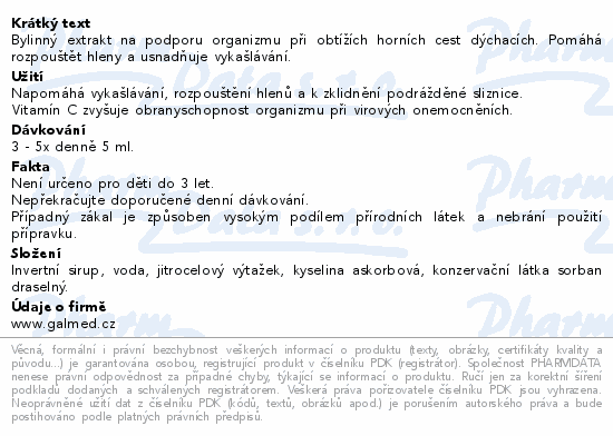 Jitrocelový extrakt s vit.C 310g Galmed