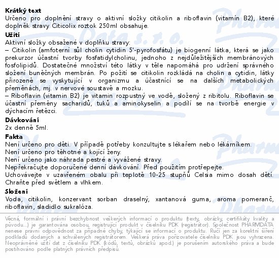 Citicolix 250ml Valtix