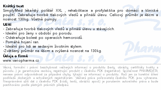 SimplyMed Lékařský vzduchový polštář XXL 1ks