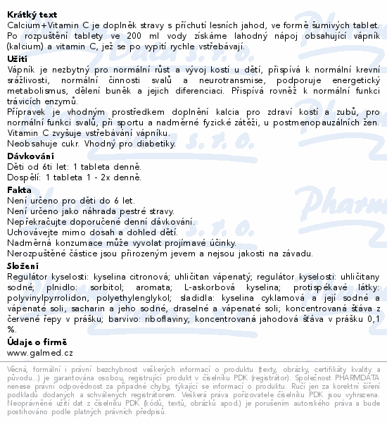 Calcium+Vitamin C XXL eff.tbl.24 Galmed