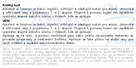 Actolind w Solution 500ml
