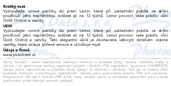 Lenor Unstoppables Gold Orchid.vonné perličky 735g