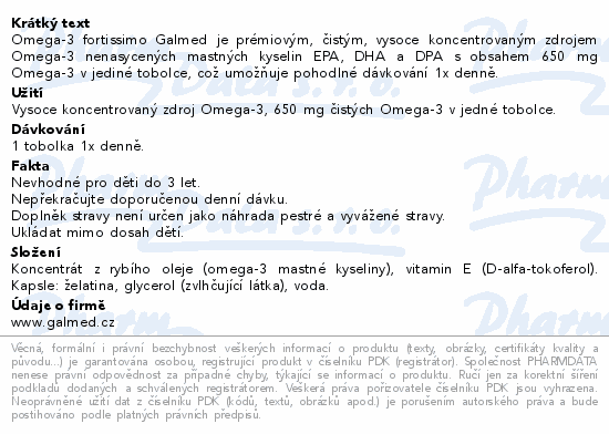 Omega-3 fortissimo tob.60 Galmed