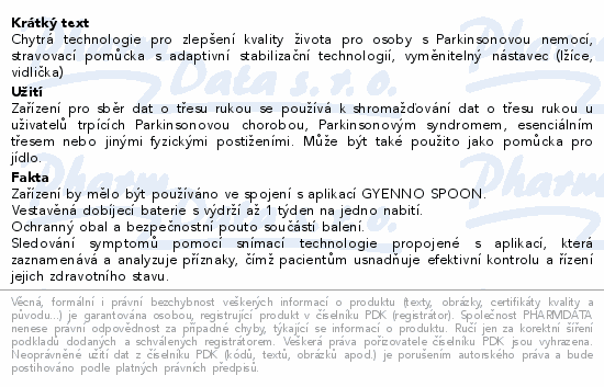 Gyenno BRAVO Twist Zař.pro sběr dat o třesu ruky