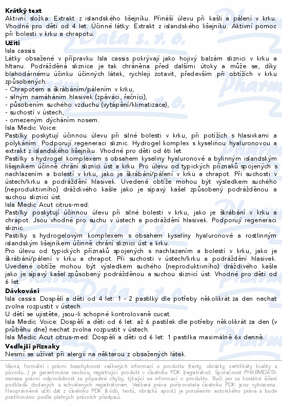 Isla pastilky 20+20+10x2ks náplň do stojánku