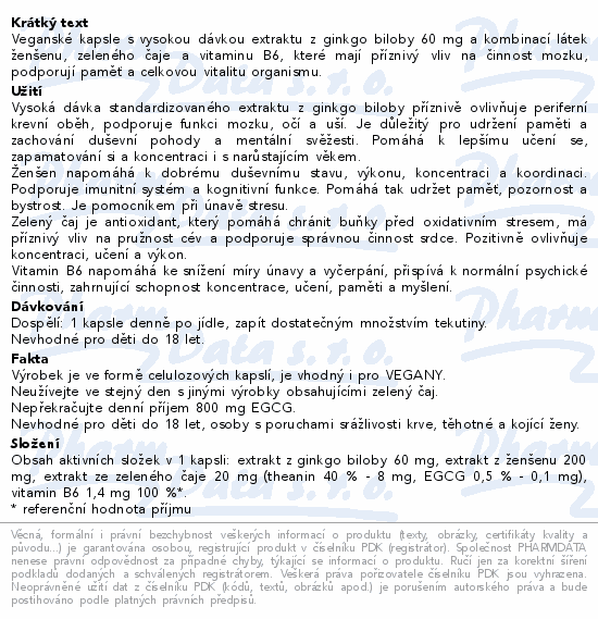 VITAR Ginkgo biloba Forte 60mg EKO cps.60