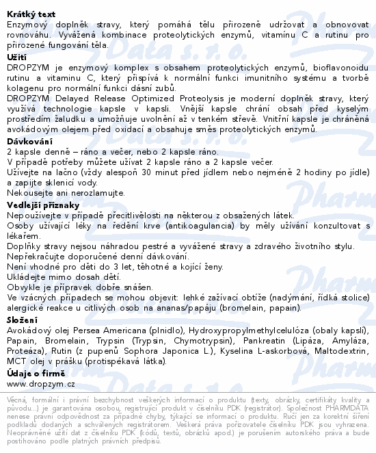 DROPZYM Enzymový komplex cps.30