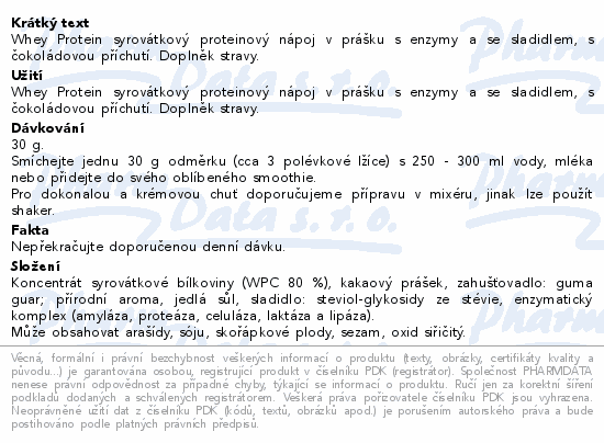 LIVLIFE Whey Protein s příchutí čokoláda 500g