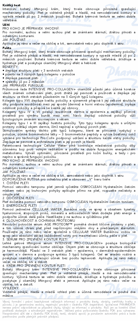 ESTHEDERM Intensive Pro-Collagen+ krém 50ml