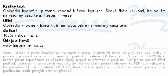 Hartmann Hydrofilní neelast.obinadlo6cmx5m 10ks