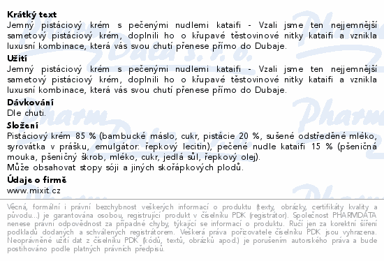 Mixit Crunchy Dubajský krém s kataifi 220g