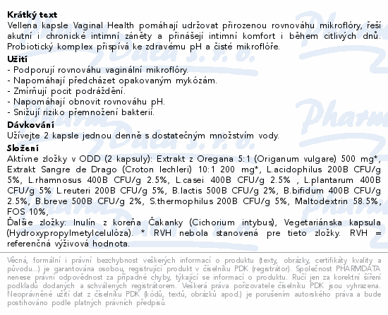Vellena Vaginal Health cps.60
