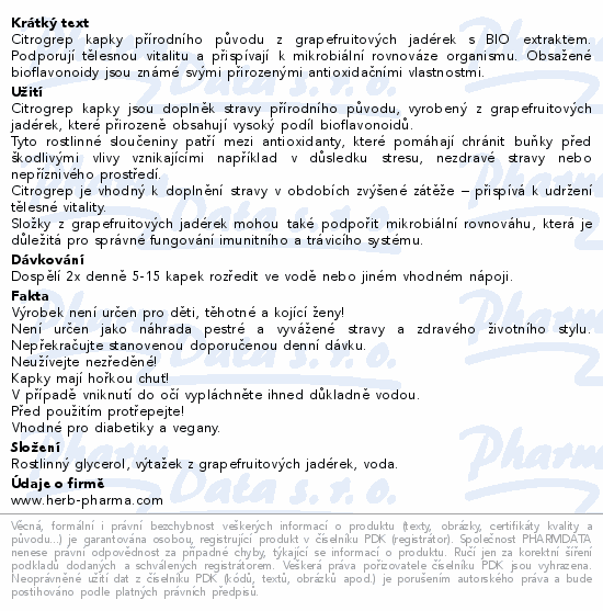 Fytofontana CITROGREP kapky 25ml