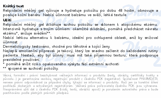 AVENE XeraCalm Relipidační mléčný gel 200ml