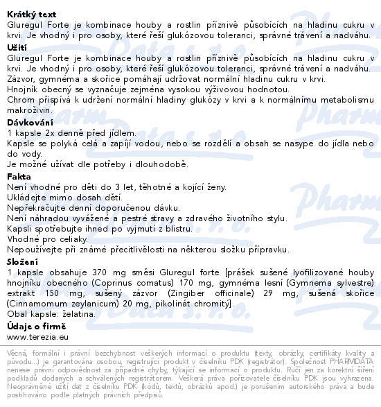 TEREZIA Gluregul Forte cps.60
