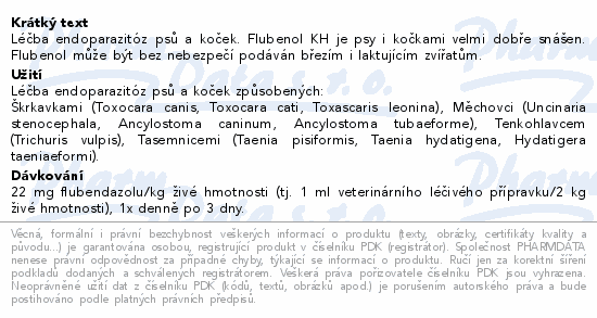 Flubenol KH 44mg/ml perorální pasta 7.5ml
