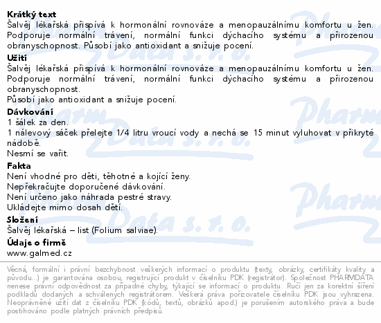 Herbofit Šalvěj lékařská 20x1.5g