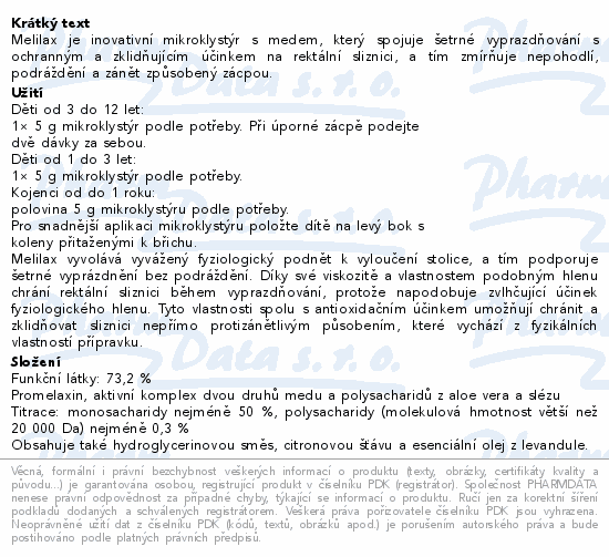 Aboca MeliLax Pediatric mikroklystýr s promel.6x5g