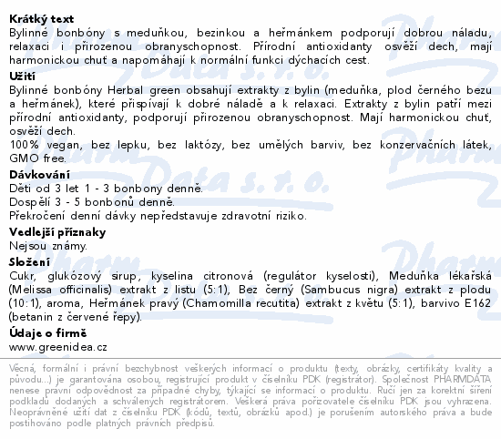 Green idea HERBAL GREEN Herbal Drops 100g