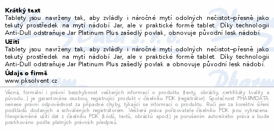 Jar Platinum Plus kapsle do myčky 5x25ks