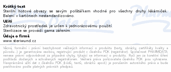 Obvaz hydrofilní sterilní hotový č.3