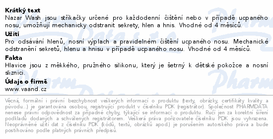 NAZAR Wash Stříkačky na výplach nosu 10ml 2ks