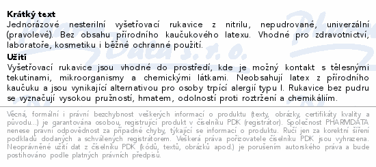 FLOWER SMART rukavice nitril.nepudr.modré S 100ks