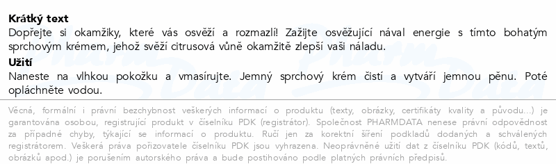 WELEDA REFRESH Citrusový sprchový krém 200ml