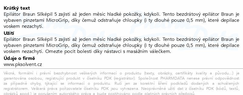 Braun Silképil 5 epilátor mokro&sucho+nástavec