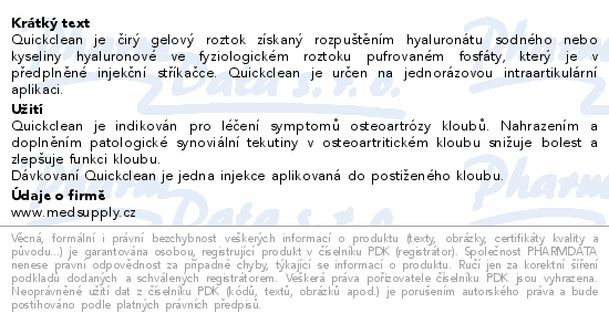 Quickclean Viskoelastický roztok 40mg/2ml