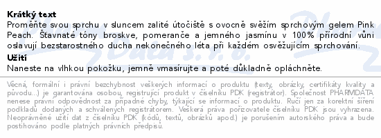 WELEDA Pink Peach sprchový gel 200ml