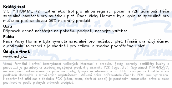 VICHY HOMME Extreme Control detranspirant 2x50ml