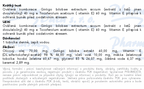 Gingo-vit E STRONG tob.60