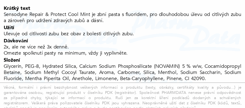Sensodyne Repair&Protect Cool Mint zub.past.3x75ml