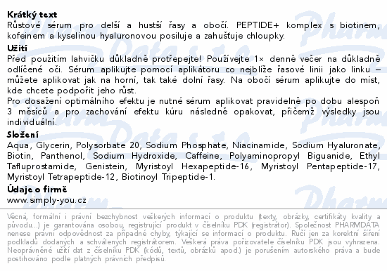 PLANTHÉ Sérum pro růst řas a obočí 6 ml