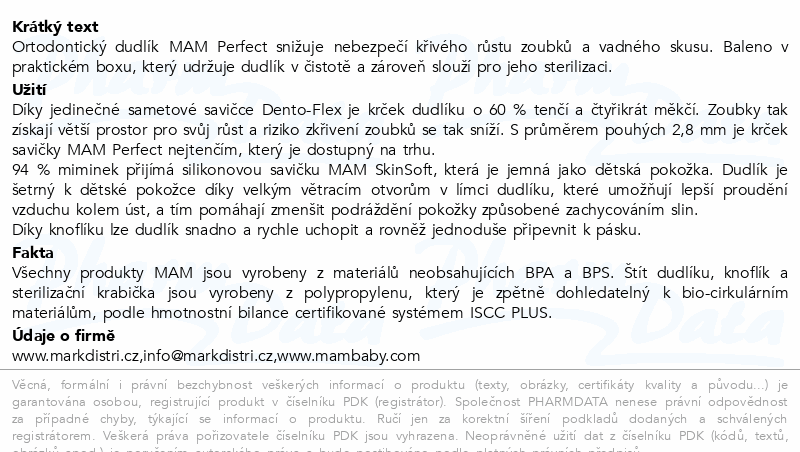 MAM Dudlík Perfect box 6+m růžový/oranžový 2ks