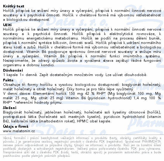 Magnesium Triple Complex + B6 cps.200