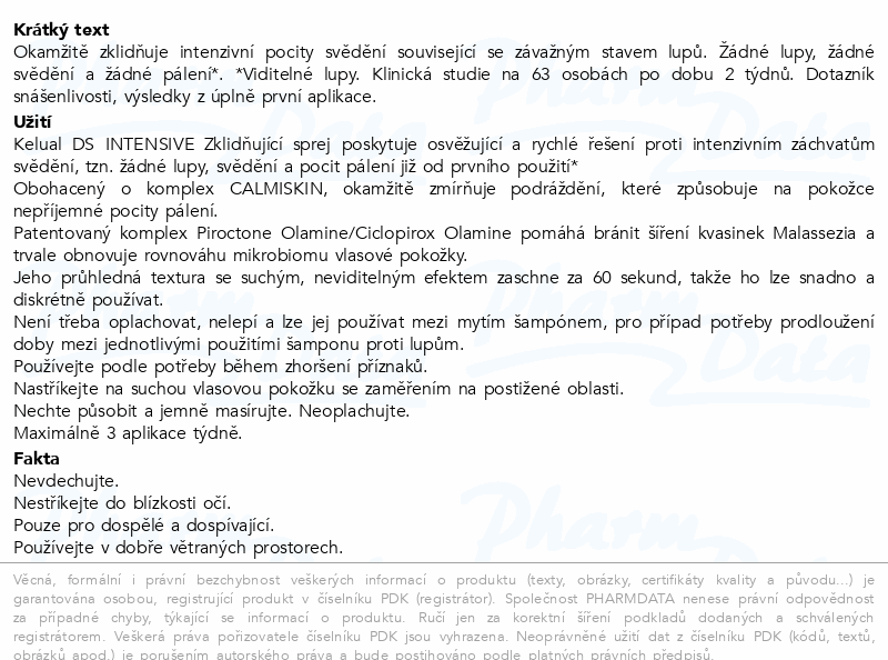 DUCRAY Kelual DS INTENSIVE sprej proti lupům 100ml