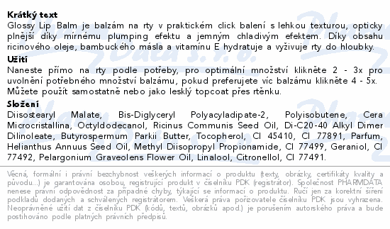 Dermacol Glossy Lip Balm Cool.Effect Lychee04 1.8g