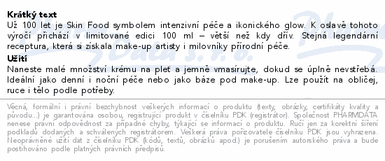 WELEDA Skin Food 100 Years Limited Edition 100ml