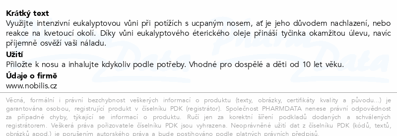 Nobilis Tilia Inhalační tyčinka volný nádech