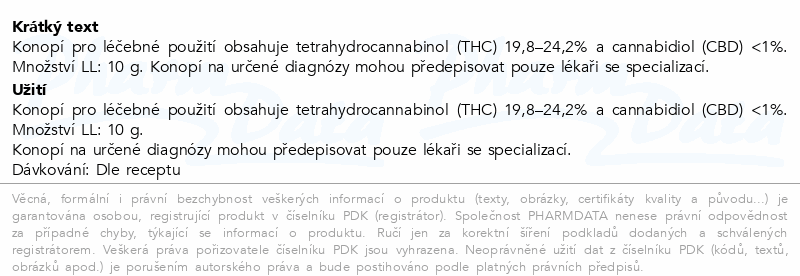 Cannabis flos S-LAB 22/1 P-BOMB 10g kód 9190000
